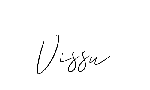 It looks lik you need a new signature style for name Vissu. Design unique handwritten (Allison_Script) signature with our free signature maker in just a few clicks. Vissu signature style 2 images and pictures png