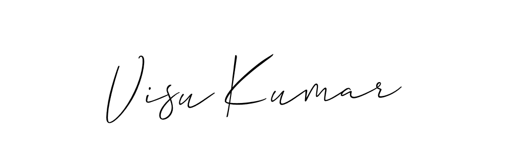 Also You can easily find your signature by using the search form. We will create Visu Kumar name handwritten signature images for you free of cost using Allison_Script sign style. Visu Kumar signature style 2 images and pictures png