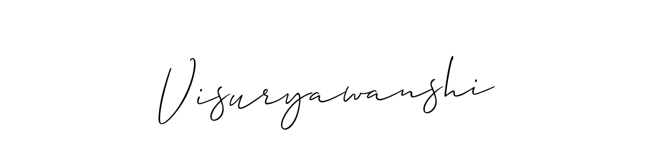 Also we have Visuryawanshi name is the best signature style. Create professional handwritten signature collection using Allison_Script autograph style. Visuryawanshi signature style 2 images and pictures png