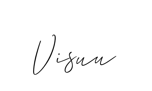 Design your own signature with our free online signature maker. With this signature software, you can create a handwritten (Allison_Script) signature for name Visuu. Visuu signature style 2 images and pictures png