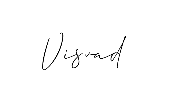 You should practise on your own different ways (Allison_Script) to write your name (Visvad) in signature. don't let someone else do it for you. Visvad signature style 2 images and pictures png