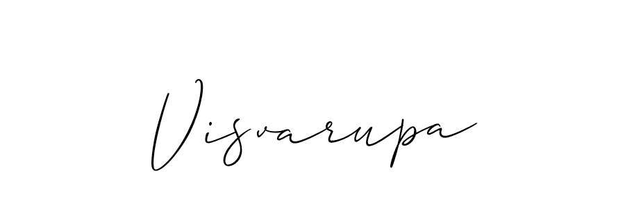 The best way (Allison_Script) to make a short signature is to pick only two or three words in your name. The name Visvarupa include a total of six letters. For converting this name. Visvarupa signature style 2 images and pictures png
