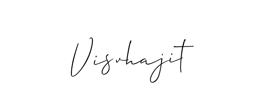 if you are searching for the best signature style for your name Visvhajit. so please give up your signature search. here we have designed multiple signature styles  using Allison_Script. Visvhajit signature style 2 images and pictures png