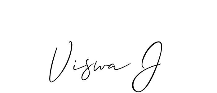 Allison_Script is a professional signature style that is perfect for those who want to add a touch of class to their signature. It is also a great choice for those who want to make their signature more unique. Get Viswa J name to fancy signature for free. Viswa J signature style 2 images and pictures png