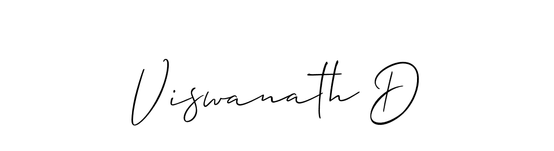 The best way (Allison_Script) to make a short signature is to pick only two or three words in your name. The name Viswanath D include a total of six letters. For converting this name. Viswanath D signature style 2 images and pictures png