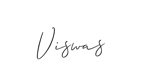 Viswas stylish signature style. Best Handwritten Sign (Allison_Script) for my name. Handwritten Signature Collection Ideas for my name Viswas. Viswas signature style 2 images and pictures png