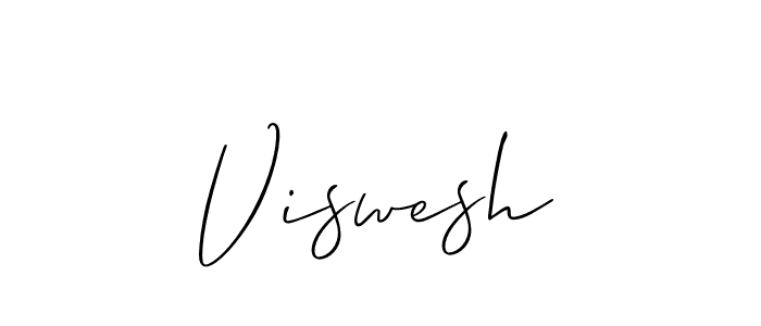 if you are searching for the best signature style for your name Viswesh. so please give up your signature search. here we have designed multiple signature styles  using Allison_Script. Viswesh signature style 2 images and pictures png
