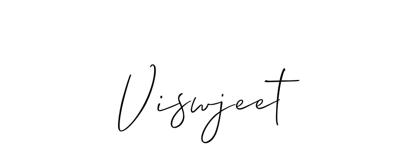 How to make Viswjeet name signature. Use Allison_Script style for creating short signs online. This is the latest handwritten sign. Viswjeet signature style 2 images and pictures png