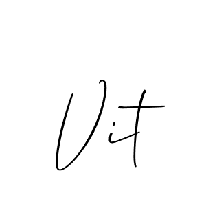 Make a beautiful signature design for name Vit. With this signature (Allison_Script) style, you can create a handwritten signature for free. Vit signature style 2 images and pictures png