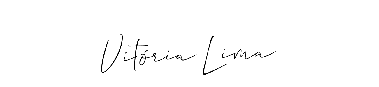 Make a short Vitória Lima signature style. Manage your documents anywhere anytime using Allison_Script. Create and add eSignatures, submit forms, share and send files easily. Vitória Lima signature style 2 images and pictures png