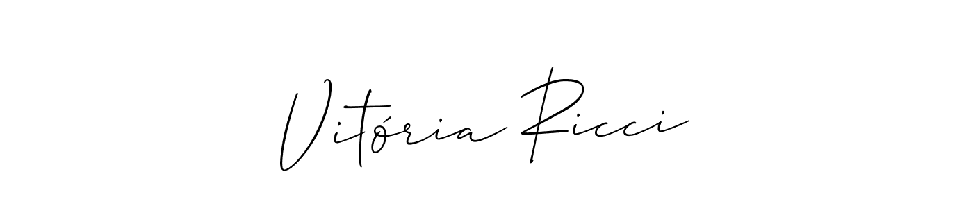 How to Draw Vitória Ricci signature style? Allison_Script is a latest design signature styles for name Vitória Ricci. Vitória Ricci signature style 2 images and pictures png