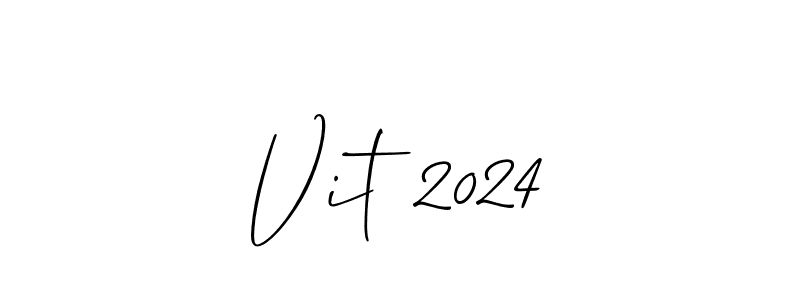 Use a signature maker to create a handwritten signature online. With this signature software, you can design (Allison_Script) your own signature for name Vit 2024. Vit 2024 signature style 2 images and pictures png