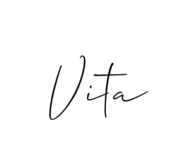 Best and Professional Signature Style for Vita. Allison_Script Best Signature Style Collection. Vita signature style 2 images and pictures png