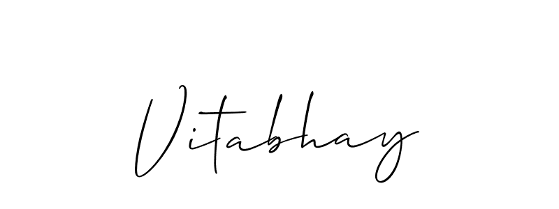 Also You can easily find your signature by using the search form. We will create Vitabhay name handwritten signature images for you free of cost using Allison_Script sign style. Vitabhay signature style 2 images and pictures png