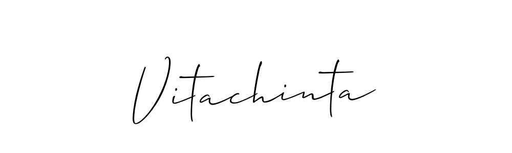 Check out images of Autograph of Vitachinta name. Actor Vitachinta Signature Style. Allison_Script is a professional sign style online. Vitachinta signature style 2 images and pictures png
