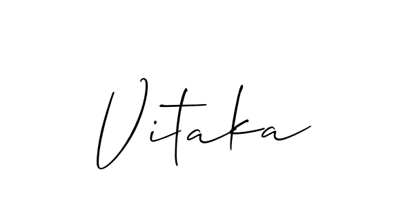 Here are the top 10 professional signature styles for the name Vitaka. These are the best autograph styles you can use for your name. Vitaka signature style 2 images and pictures png
