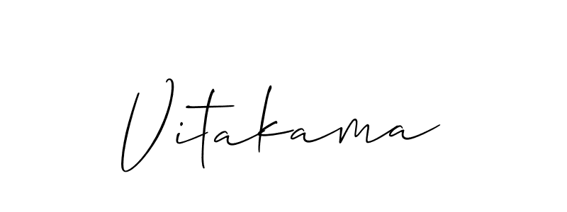 Also You can easily find your signature by using the search form. We will create Vitakama name handwritten signature images for you free of cost using Allison_Script sign style. Vitakama signature style 2 images and pictures png