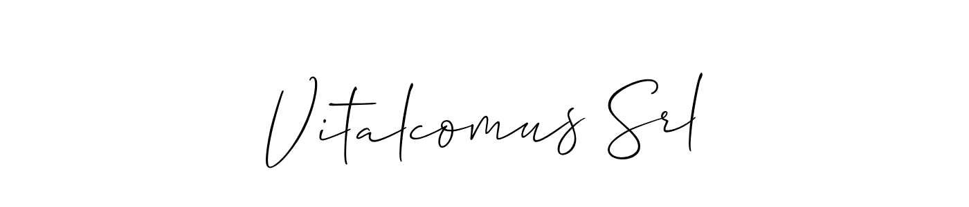 How to Draw Vitalcomus Srl signature style? Allison_Script is a latest design signature styles for name Vitalcomus Srl. Vitalcomus Srl signature style 2 images and pictures png
