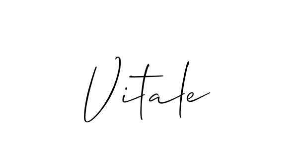 The best way (Allison_Script) to make a short signature is to pick only two or three words in your name. The name Vitale include a total of six letters. For converting this name. Vitale signature style 2 images and pictures png