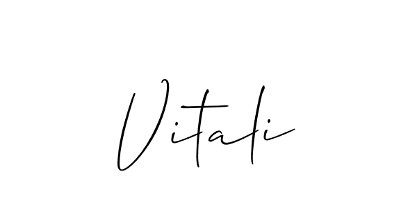 if you are searching for the best signature style for your name Vitali. so please give up your signature search. here we have designed multiple signature styles  using Allison_Script. Vitali signature style 2 images and pictures png