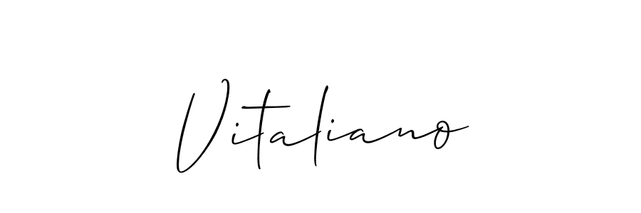 Vitaliano stylish signature style. Best Handwritten Sign (Allison_Script) for my name. Handwritten Signature Collection Ideas for my name Vitaliano. Vitaliano signature style 2 images and pictures png