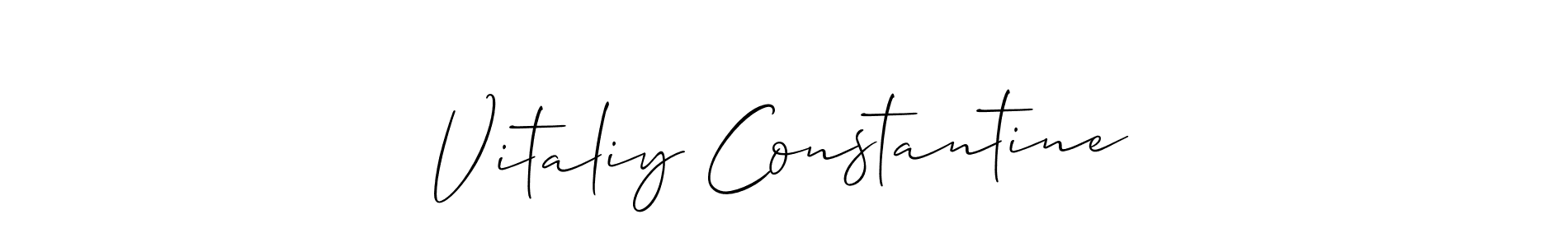 Make a beautiful signature design for name Vitaliy Constantine. Use this online signature maker to create a handwritten signature for free. Vitaliy Constantine signature style 2 images and pictures png