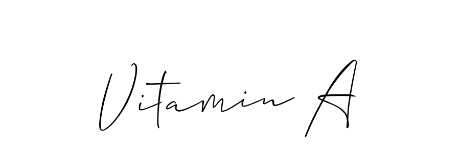 Design your own signature with our free online signature maker. With this signature software, you can create a handwritten (Allison_Script) signature for name Vitamin A. Vitamin A signature style 2 images and pictures png