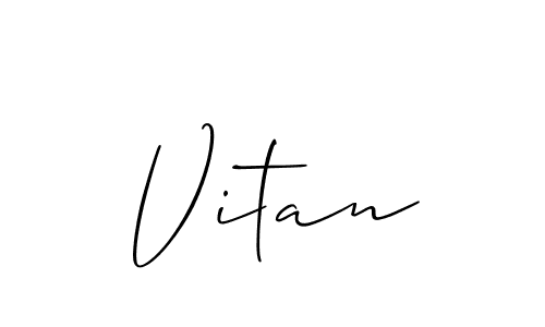 Similarly Allison_Script is the best handwritten signature design. Signature creator online .You can use it as an online autograph creator for name Vitan. Vitan signature style 2 images and pictures png