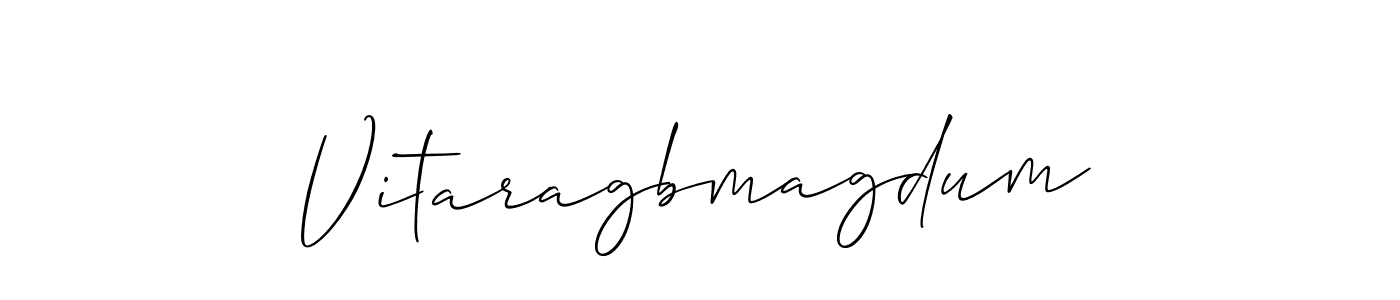 It looks lik you need a new signature style for name Vitaragbmagdum. Design unique handwritten (Allison_Script) signature with our free signature maker in just a few clicks. Vitaragbmagdum signature style 2 images and pictures png