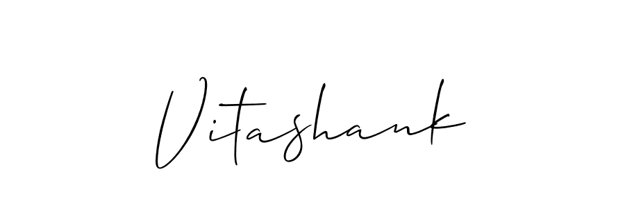 Make a beautiful signature design for name Vitashank. With this signature (Allison_Script) style, you can create a handwritten signature for free. Vitashank signature style 2 images and pictures png