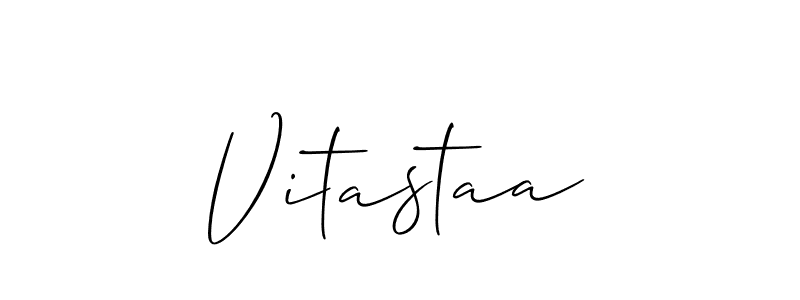 You should practise on your own different ways (Allison_Script) to write your name (Vitastaa) in signature. don't let someone else do it for you. Vitastaa signature style 2 images and pictures png