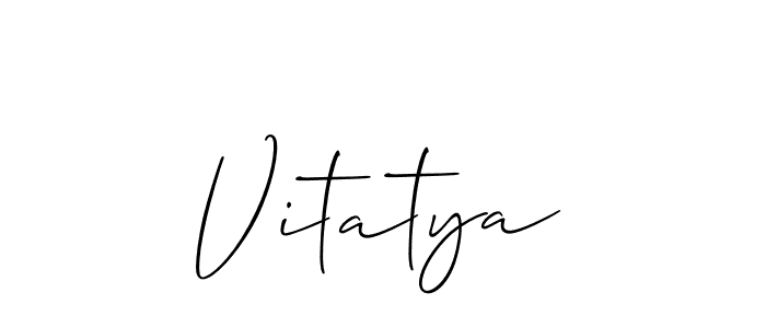 Make a beautiful signature design for name Vitatya. Use this online signature maker to create a handwritten signature for free. Vitatya signature style 2 images and pictures png