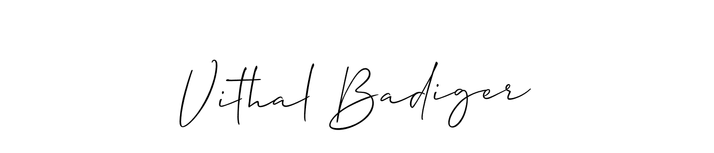 Also we have Vithal Badiger name is the best signature style. Create professional handwritten signature collection using Allison_Script autograph style. Vithal Badiger signature style 2 images and pictures png