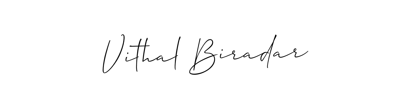 Create a beautiful signature design for name Vithal Biradar. With this signature (Allison_Script) fonts, you can make a handwritten signature for free. Vithal Biradar signature style 2 images and pictures png