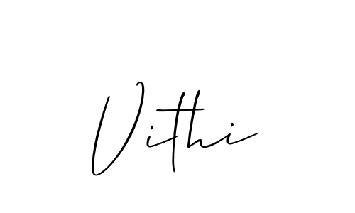 The best way (Allison_Script) to make a short signature is to pick only two or three words in your name. The name Vithi include a total of six letters. For converting this name. Vithi signature style 2 images and pictures png