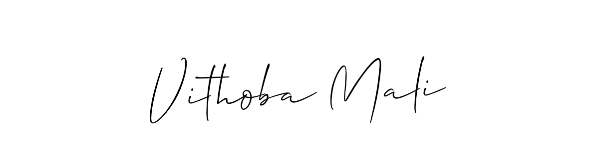 Similarly Allison_Script is the best handwritten signature design. Signature creator online .You can use it as an online autograph creator for name Vithoba Mali. Vithoba Mali signature style 2 images and pictures png