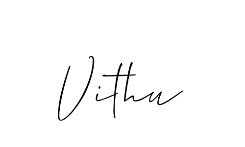 Create a beautiful signature design for name Vithu. With this signature (Allison_Script) fonts, you can make a handwritten signature for free. Vithu signature style 2 images and pictures png