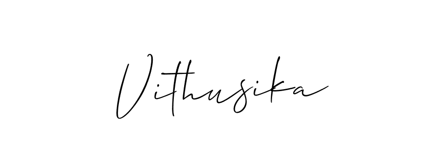 How to make Vithusika signature? Allison_Script is a professional autograph style. Create handwritten signature for Vithusika name. Vithusika signature style 2 images and pictures png