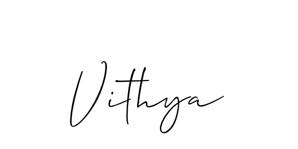 Similarly Allison_Script is the best handwritten signature design. Signature creator online .You can use it as an online autograph creator for name Vithya. Vithya signature style 2 images and pictures png