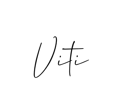 Make a beautiful signature design for name Viti. With this signature (Allison_Script) style, you can create a handwritten signature for free. Viti signature style 2 images and pictures png