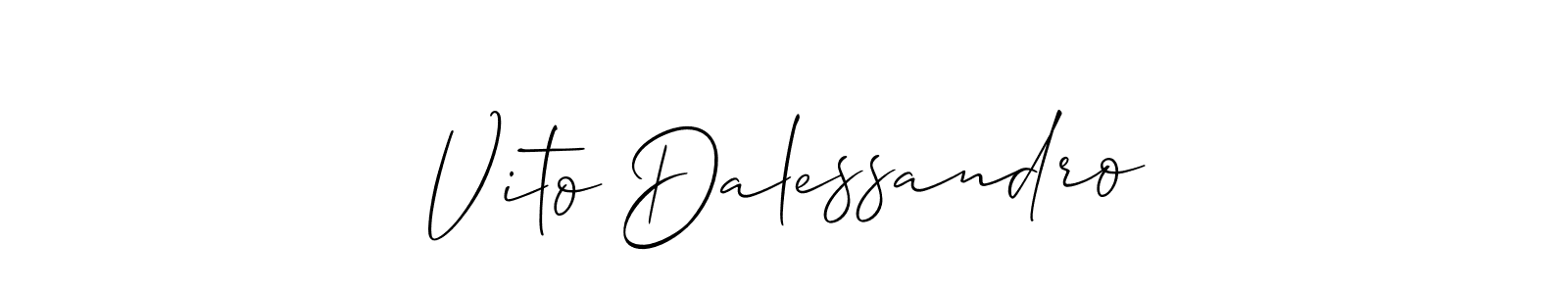 It looks lik you need a new signature style for name Vito Dalessandro. Design unique handwritten (Allison_Script) signature with our free signature maker in just a few clicks. Vito Dalessandro signature style 2 images and pictures png