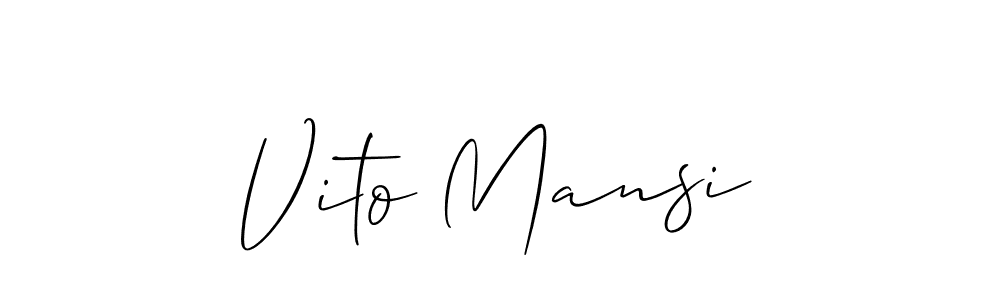 How to Draw Vito Mansi signature style? Allison_Script is a latest design signature styles for name Vito Mansi. Vito Mansi signature style 2 images and pictures png