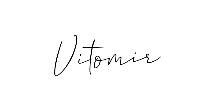 Vitomir stylish signature style. Best Handwritten Sign (Allison_Script) for my name. Handwritten Signature Collection Ideas for my name Vitomir. Vitomir signature style 2 images and pictures png