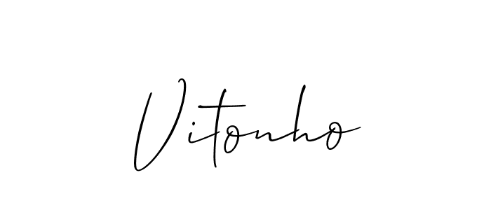Once you've used our free online signature maker to create your best signature Allison_Script style, it's time to enjoy all of the benefits that Vitonho name signing documents. Vitonho signature style 2 images and pictures png