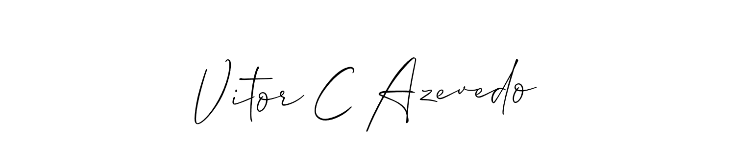 It looks lik you need a new signature style for name Vitor C Azevedo. Design unique handwritten (Allison_Script) signature with our free signature maker in just a few clicks. Vitor C Azevedo signature style 2 images and pictures png