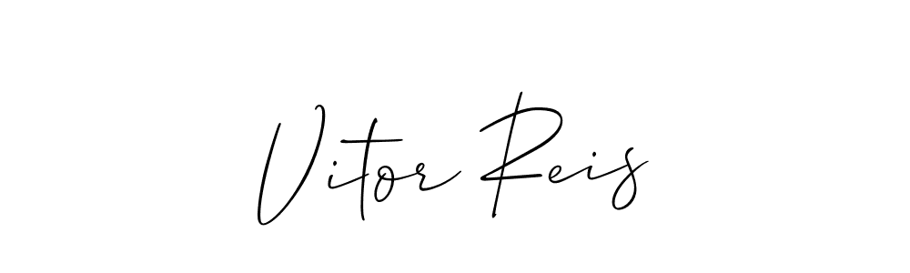 Use a signature maker to create a handwritten signature online. With this signature software, you can design (Allison_Script) your own signature for name Vitor Reis. Vitor Reis signature style 2 images and pictures png