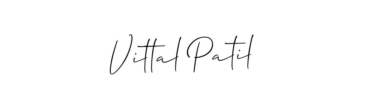 How to Draw Vittal Patil signature style? Allison_Script is a latest design signature styles for name Vittal Patil. Vittal Patil signature style 2 images and pictures png