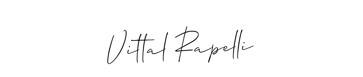 This is the best signature style for the Vittal Rapelli name. Also you like these signature font (Allison_Script). Mix name signature. Vittal Rapelli signature style 2 images and pictures png