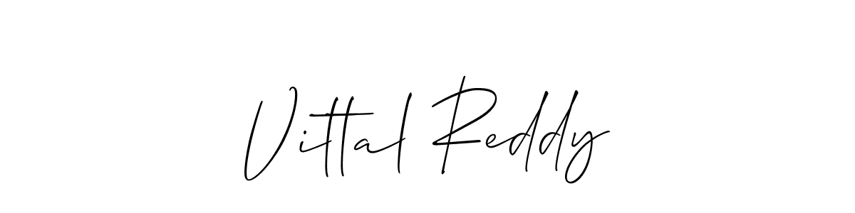 Allison_Script is a professional signature style that is perfect for those who want to add a touch of class to their signature. It is also a great choice for those who want to make their signature more unique. Get Vittal Reddy name to fancy signature for free. Vittal Reddy signature style 2 images and pictures png