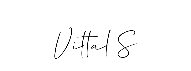 Similarly Allison_Script is the best handwritten signature design. Signature creator online .You can use it as an online autograph creator for name Vittal S. Vittal S signature style 2 images and pictures png